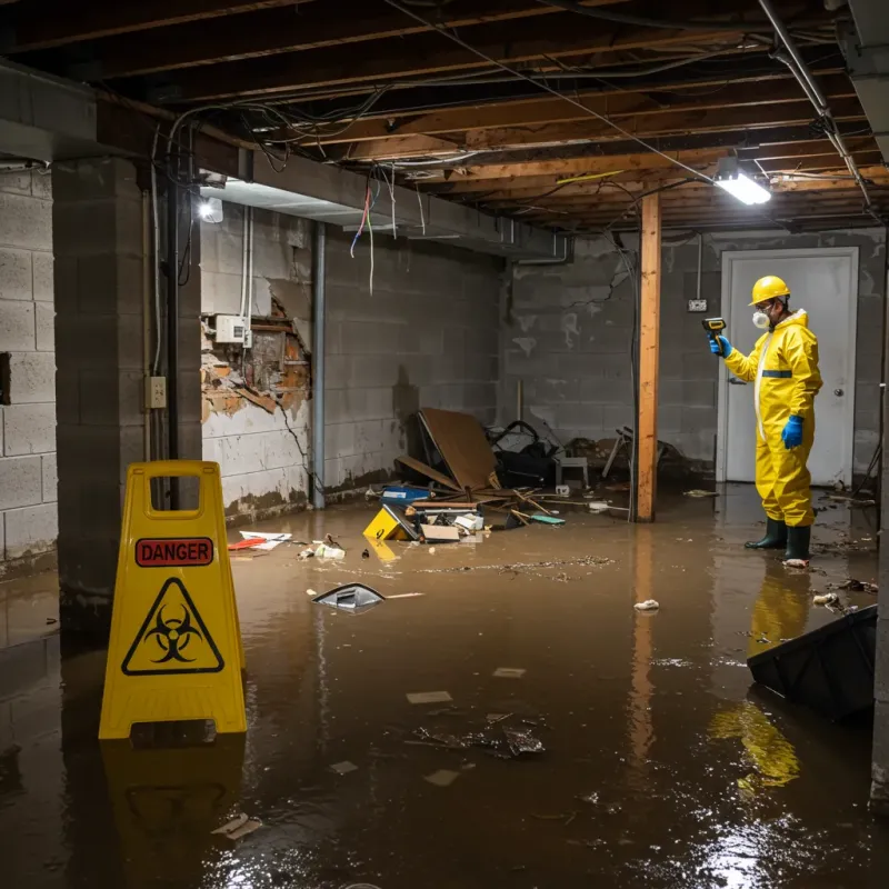 Flooded Basement Electrical Hazard in Plattsburgh West, NY Property