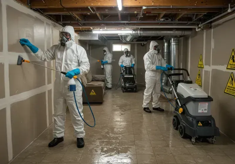 Basement Moisture Removal and Structural Drying process in Plattsburgh West, NY